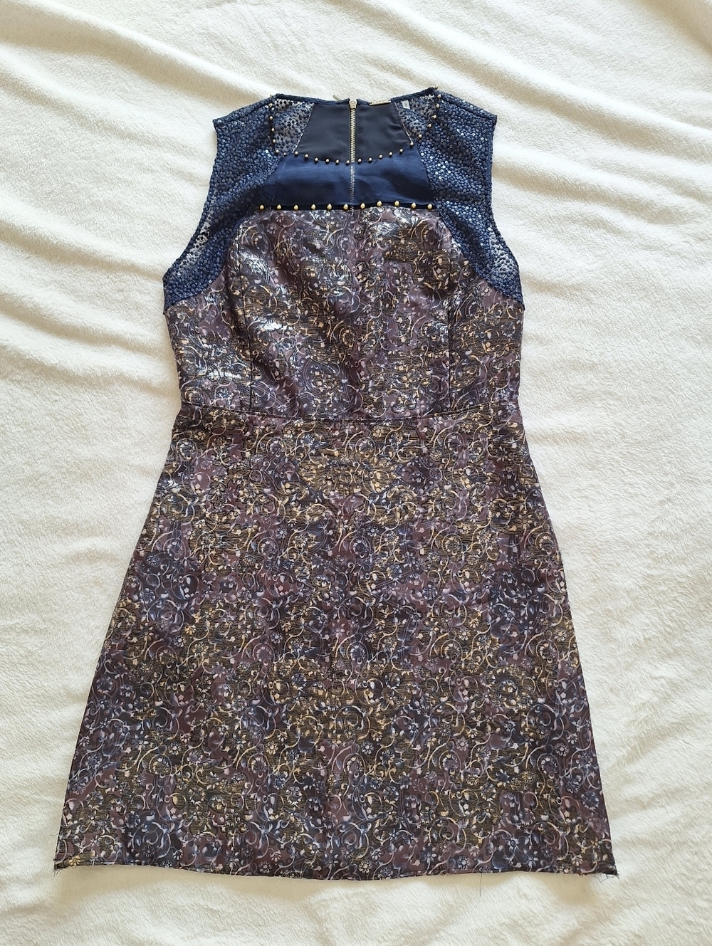 Elie Tahari Metallic Brocade Dress - NEEDS REPAIR - Style E602J617